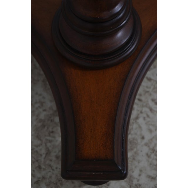 Round Modern Regency Style Pedestal Occasional Table For Sale - Image 9 of 12