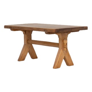 Brutalist Dining Table by De Puydt For Sale
