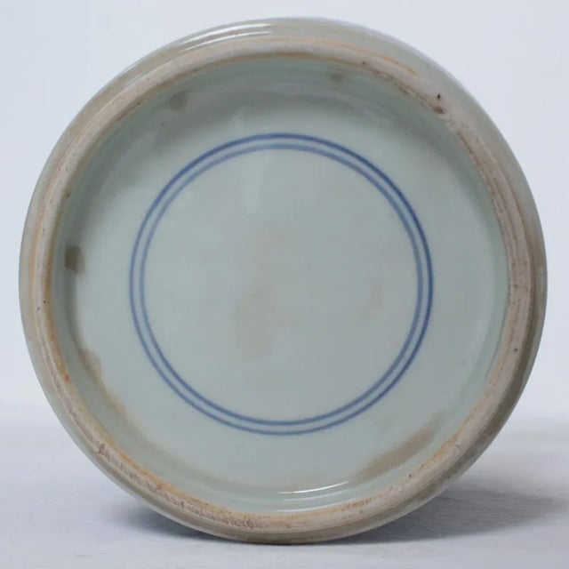 Lidded Vases with Peach Tree Decor, Set of 2 For Sale - Image 4 of 6