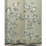 Chinoiserie Panel Hand Painted Wallpapers Mural on Tea Paper Panel - 2 Panels For Sale