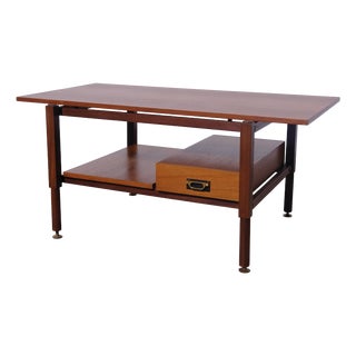 Teak Coffee Table with Drawer, 1960s For Sale