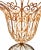 Victorian Vintage Scrolled Wrought Iron Tulip Planter Basket For Sale - Image 3 of 8