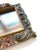 Brown Vintage Molded Resin Accent Mirror With Faux Carved Wood Flower Embellishments For Sale - Image 8 of 10