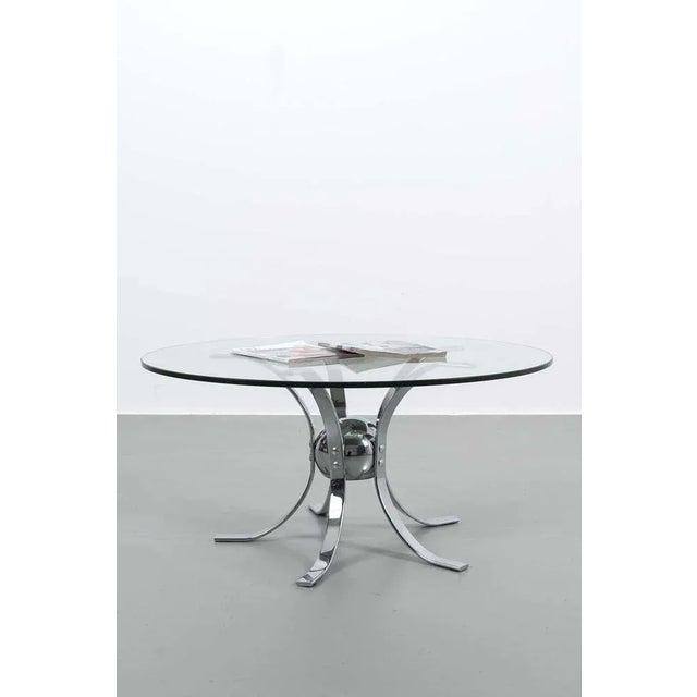 Vintage Chrome Coffee Table For Sale - Image 9 of 9
