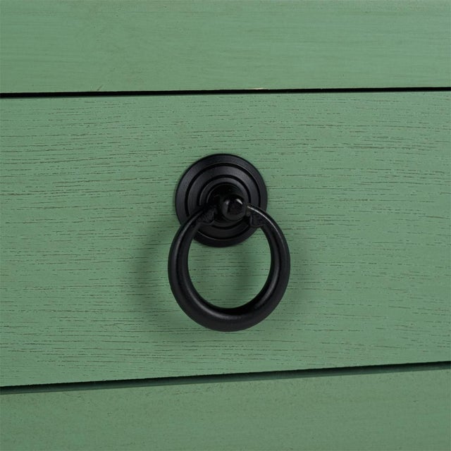 Heaven Scalloped Low Drawer Accent Table in Sage Green For Sale In Philadelphia - Image 6 of 10