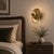 Vintage Brass Wall Sconce Light, Handmade Antique Brass Flower Wall Lamp, Mid Century Shell Sconce, Bedroom Bedside Hallway Lighting Fixture For Sale - Image 4 of 10