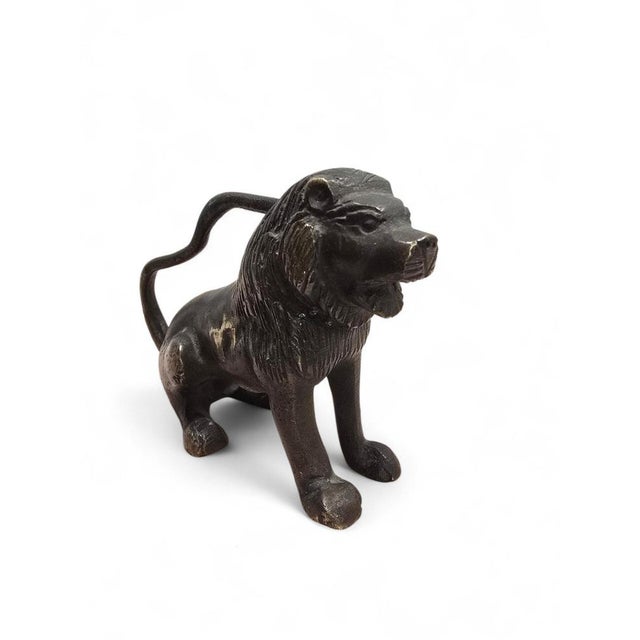 Late 19th Century Bronze Seated Lion Sculpture, 19th Century For Sale - Image 5 of 10