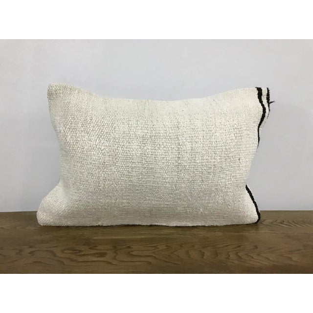 Turkish Natural Handmade Hemp Kilim Pillow For Sale In Phoenix - Image 6 of 6