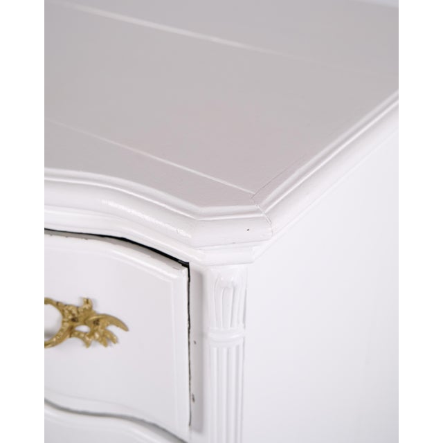 White Antique Baroque White Chest of Drawers with Brass Handles, 1760s For Sale - Image 8 of 16