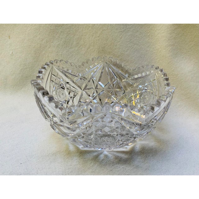 French Cut Crystal Salad Bowl - Late 19th Century c.1880 For Sale - Image 10 of 18