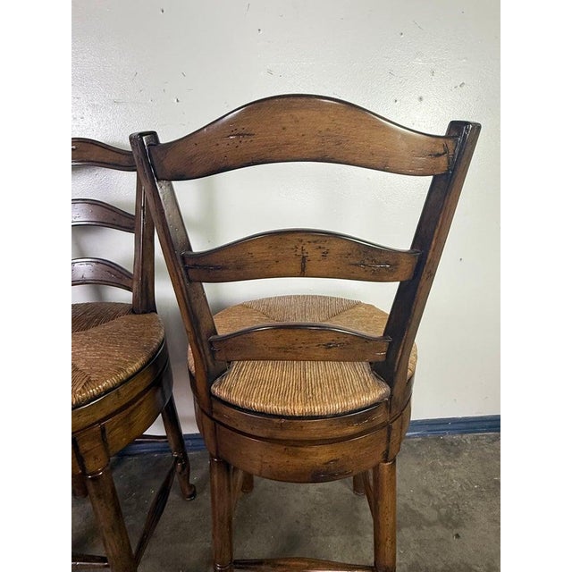 Set of Three Mid-20th Century French Provincial Bar Stools For Sale - Image 10 of 16