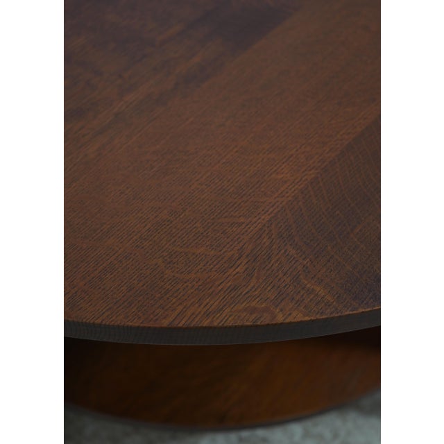 2010s Stickley Mission Oak Round Harvey Ellis Cocktail Coffee Table For Sale - Image 5 of 13