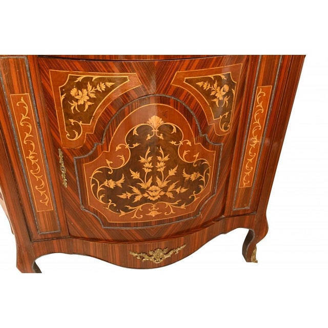 Wood French Empire Marquetry Inlay Cabinets, Set of 2 For Sale - Image 7 of 12