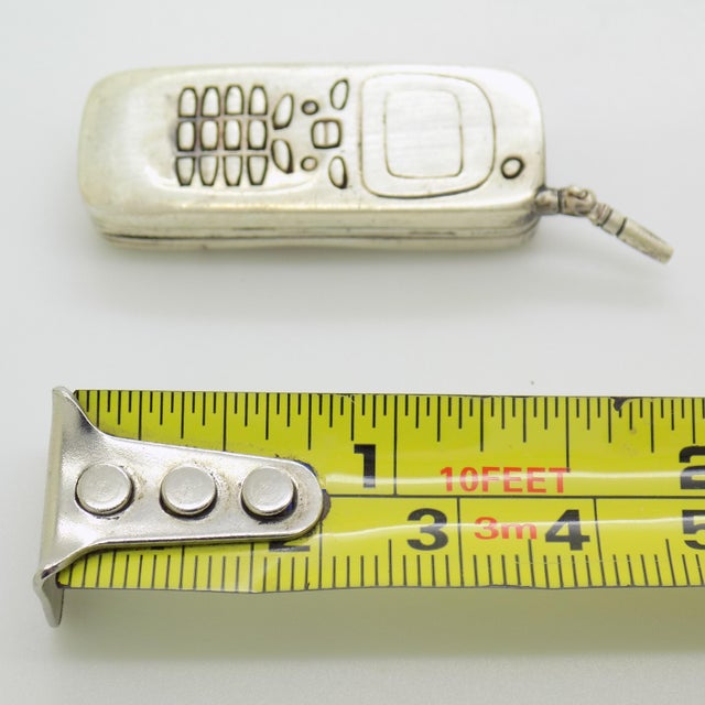 Vintage Italian Handmade Genuine Sterling Silver Nokia 9000 Cellphone Figurine, 1990s For Sale - Image 9 of 10