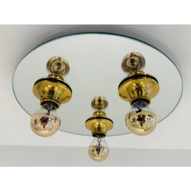 Mid-Century Modern 1960s Mid Century Modern Space Age German Flush Ceiling Lamp For Sale - Image 3 of 10