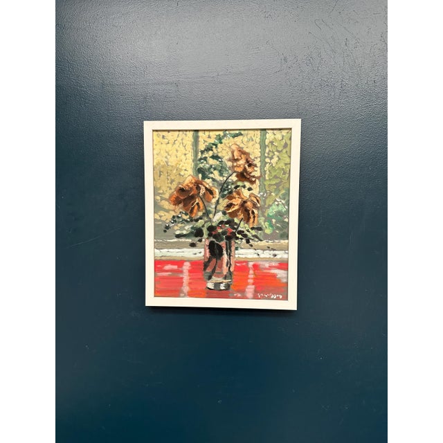Gustav Herbert Carlsson, Withered Roses, 1950s, Oil on Paper, Framed For Sale - Image 16 of 17