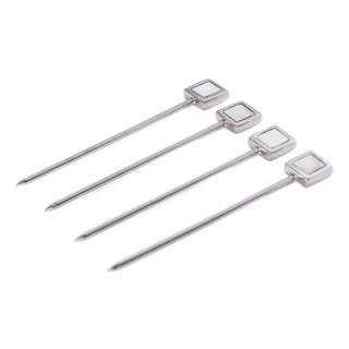Spiga 4-Piece Set Cocktail Picks , Nickel For Sale
