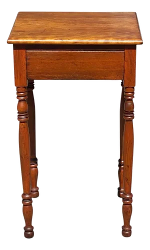 Antique Sheraton Cherry Work Table / Nightstand With Blank Drawer