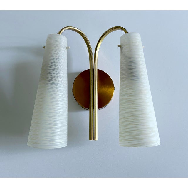 Vintage Glass Wall Light from Hillebrand, 1950s For Sale - Image 18 of 18