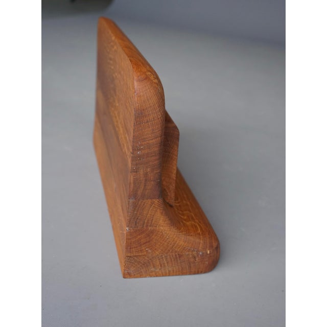 Wood Small Brutalist Oak Wall Shelf, 1950s For Sale - Image 7 of 11