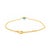 Not Yet Made - Made To Order Solitaire Bezel Set Blue Topaz 14k Gold Chain Bracelet For Sale - Image 5 of 10