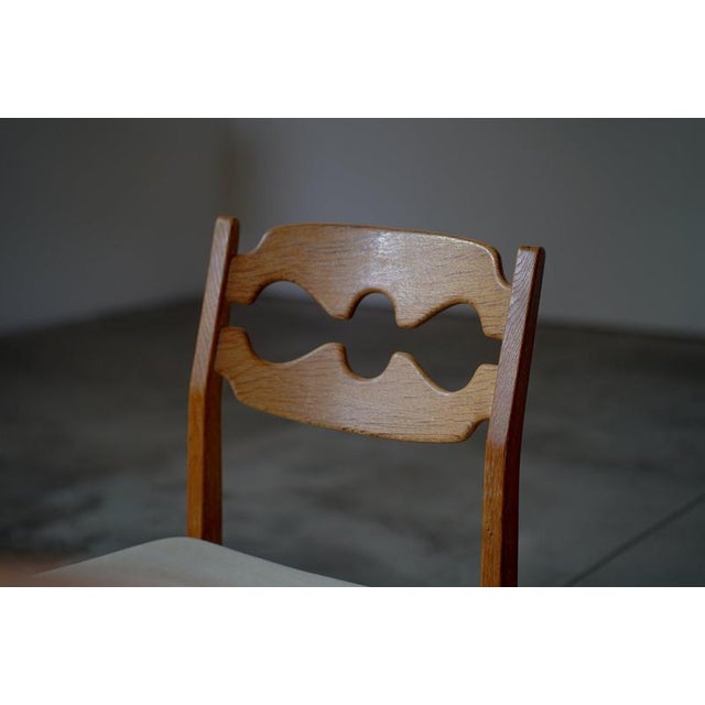 Textile Razor Blade Dining Chairs by Henning Kjaernulf- Denmark 1960s, Set of 6 For Sale - Image 7 of 11