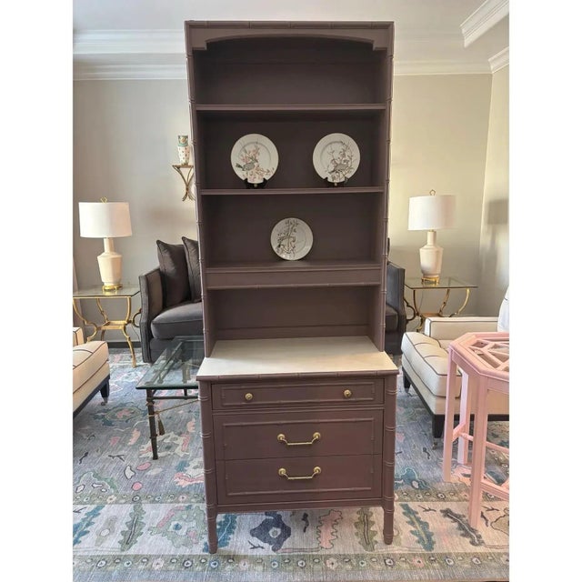 Offered is a two piece chest with removable hutch. This versatile piece can be used in a bedroom as a bookshelf and...