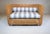Modern Caned Teak Rattan Loveseat in Blue and White Sunbrella Fabric For Sale - Image 15 of 15