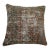 Brown Antique Heriz Rug Pillow For Sale