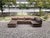 Mid-Century Modern Vintage Brown Leather Sofa from Rolf Benz, 1970s, Set of 6 For Sale - Image 3 of 18