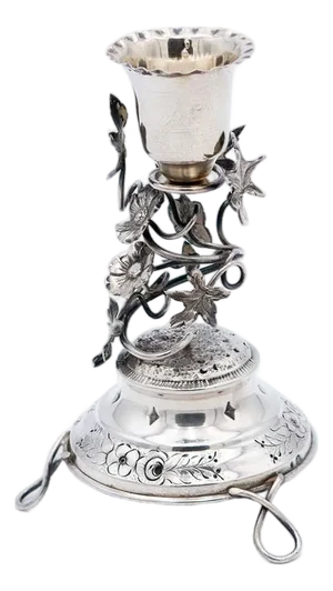 Silver Toothpick Holder with Chalice