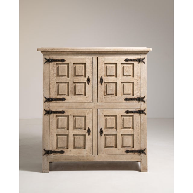 1970s Brutalist Oak Buffet For Sale - Image 12 of 15