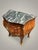 Mahogany and Kingwood Veneer Bombe Bedside Lockers with Marble Tops, Set of 2 For Sale - Image 4 of 5