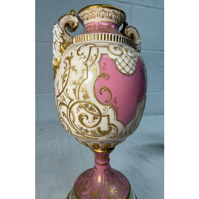 Rare Antique 19th Century Royal Vienna German Hand Painted Porcelain Urn Vase For Sale - Image 16 of 18
