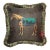 Ralph Lauren Prince of Wales Brown Vintage Silk Scarf Pillow 20" For Sale
