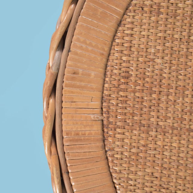 Braided and Wrapped Rattan dining Table Base For Sale - Image 4 of 4