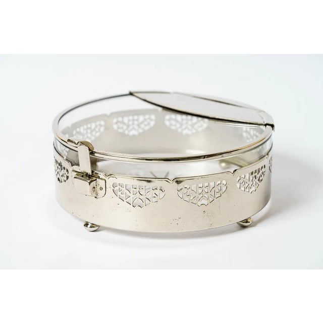 Art Deco Nickel-Plated with Cut Glass Centerpiece, Vienna, 1920s For Sale - Image 13 of 13