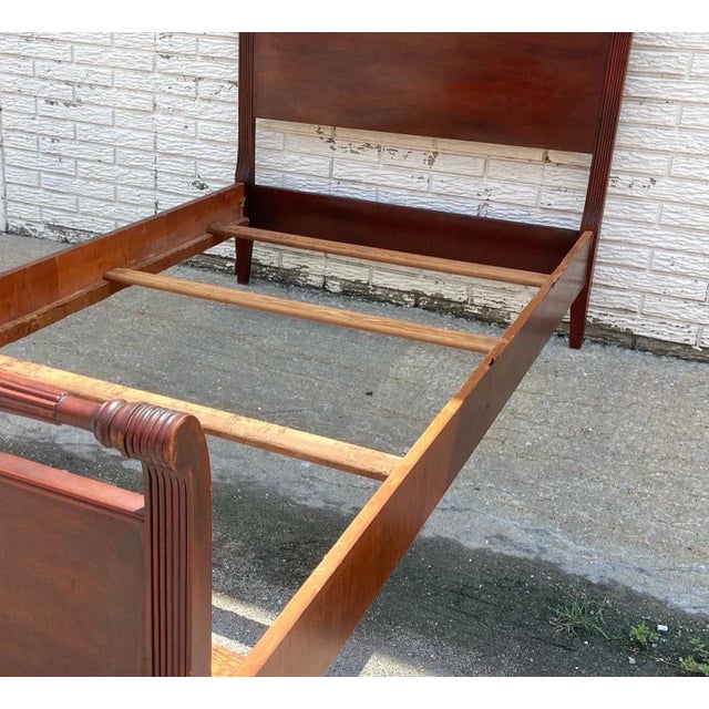 Late 20th Century Vintage Cherry Twin Size Sleigh Bed Chairish
