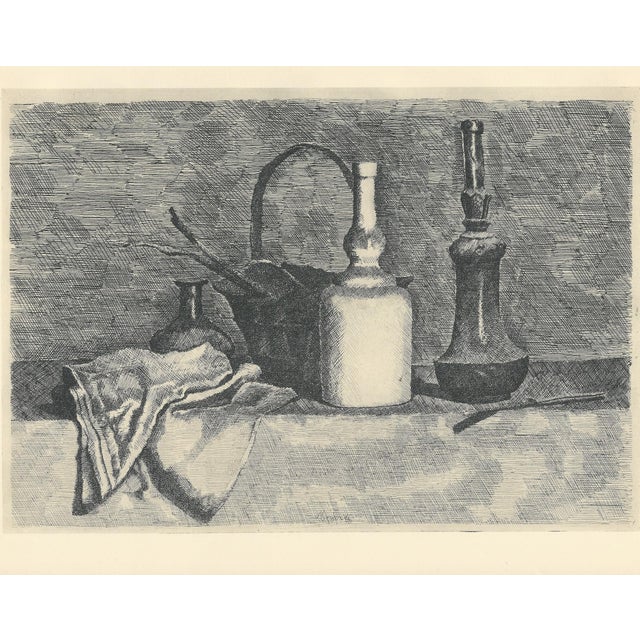 Giorgio Morandi (1890-1964) "Natura Morta con il Panneggio a Sinistra" (Still Life with Drapery on the Left) Lithograph...