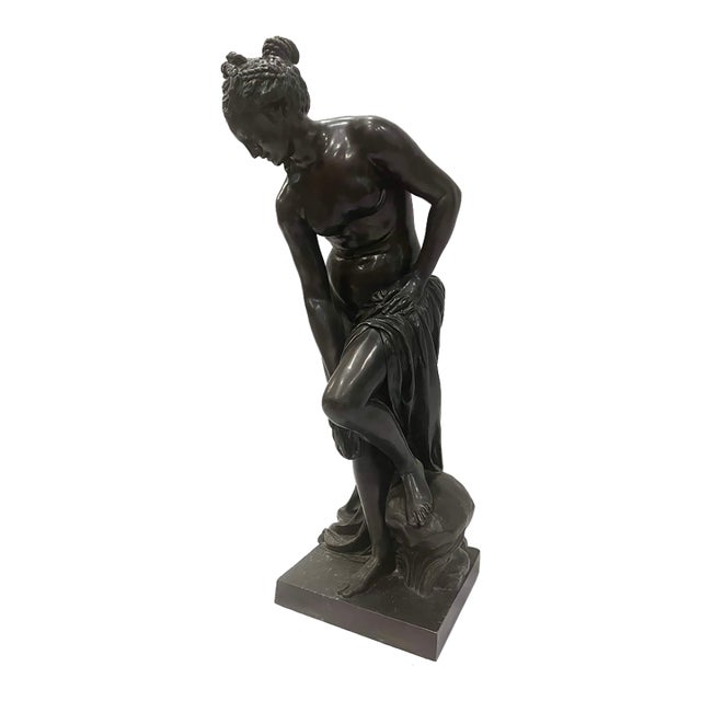 19th Century French Bronze Figure "Venus Emerging From the Bath" After Allegrain - 33" Tall For Sale