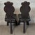 Antique Neo-Renaissance Black Carved Wood Chairs, 19th Century, Set of 2 For Sale - Image 3 of 11