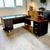 This vintage L-shaped executive desk from the 1970s–1980s offers a practical, well-proportioned workspace with a clean,...