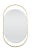 Soft Finished Brass Oval Frame with Beveled Mirror Glass
