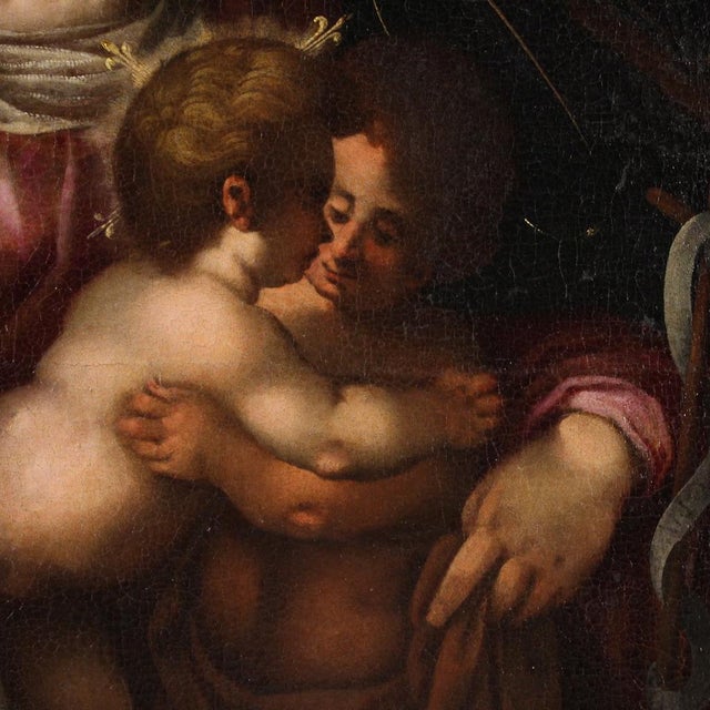 Tuscan School Artist, Holy Family, 1570, Oil on Canvas, Framed For Sale - Image 11 of 16