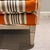 Hickory Chair Furniture Company Pair of Hickory Chair Orange and Gray Striped Ottomans For Sale - Image 4 of 10