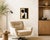 Original acrylic painting by Bryan Boomershine on canvas board featuring a bold modernist composition of organic black...