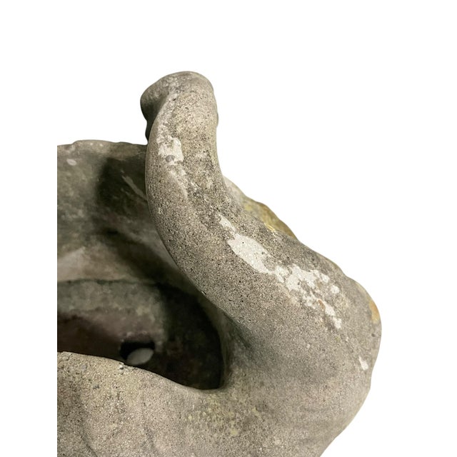 Vintage English Concrete Swan Planter – Weathered Garden Sculpture For Sale - Image 13 of 13
