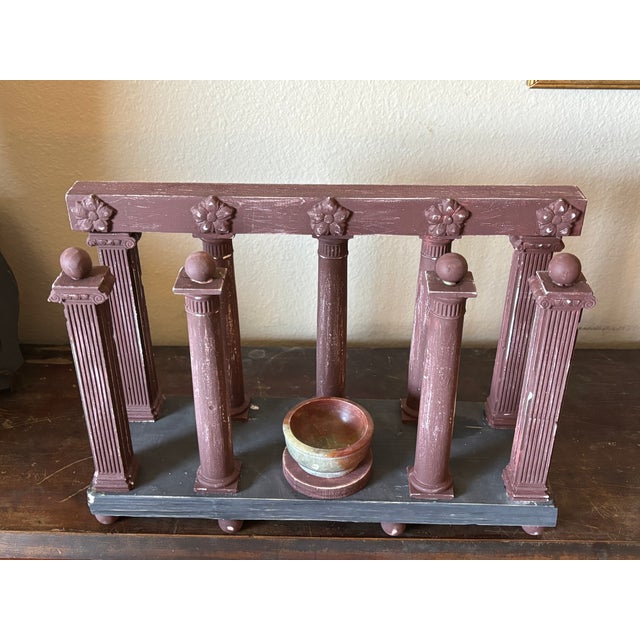 Brown Early 20th Century Italian Grand Tour Neoclassical Architectural Model With Agate Burner For Sale - Image 8 of 14