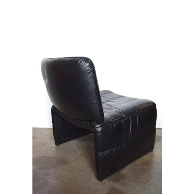 Black Vintage Leatherette Armchair, 1970s For Sale - Image 8 of 15