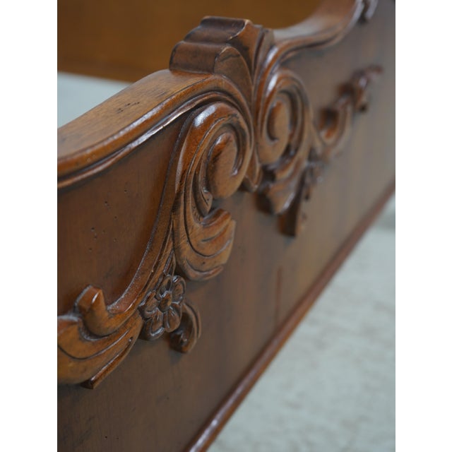 Century Country French Queen Size Cherry Bed For Sale - Image 11 of 18